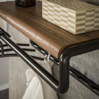 Fraaai Esposito kapstok - 8 haken en roede - eikenlook met staal