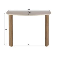 Fraaai Dexter sidetable - 100 cm - travertin look