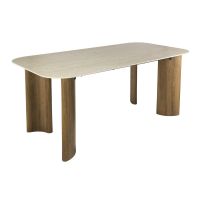 Fraaai Dexter eettafel - 180 cm - travertin look