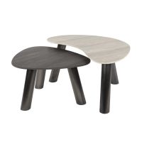 Fraaai Cattaneo organische salontafels - set van 2 - travertin look