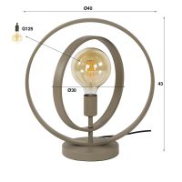 Fraaai Twam tafellamp - beige