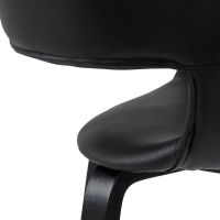 Nøra Peru armstoel | zwart oak onderstel | PU leer - zwart