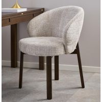 Nexo armstoel | oak onderstel | stof Juto - beige