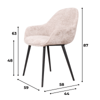 DS4U Bonnie kuipstoel - zwart - showmodel