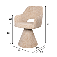 DS4U Lola draaistoel - kastanje - OUTLET B