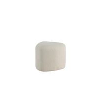 Troy poef - teddy - wit