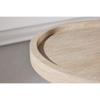 Bjørn ronde bijzettafel - ø60 cm - travertinlook