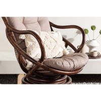 Svea Chloe loungestoel  - walnoot - rattan