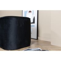 Arlo poef - velvet - zwart