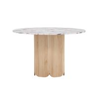 Svea Schneider ronde eettafel - ø120 cm - marmerlook/naturel