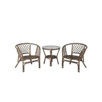Svea Tarek café set - naturel - rattan