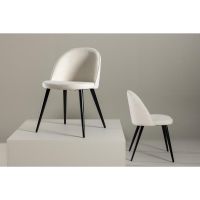 Svea Zako eetkamerstoel - ribstof - wit
