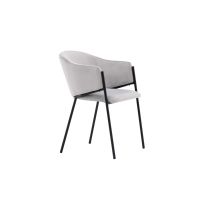 Svea Eveline eetkamerstoel - velvet - lichtgrijs