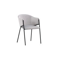 Svea Eveline eetkamerstoel - velvet - lichtgrijs