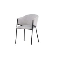 Svea Eveline eetkamerstoel - velvet - lichtgrijs