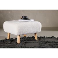 Kai poef - teddy - wit