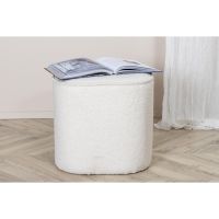 Arlo poef - teddy - off white