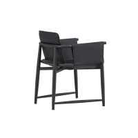 Svea Sanjay stoel - lederlook - zwart