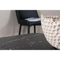 Lino ronde eettafel - ø110 cm - marmer - zwart