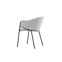 Svea Eveline eetkamerstoel - velvet - lichtgrijs