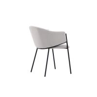 Svea Eveline eetkamerstoel - velvet - lichtgrijs