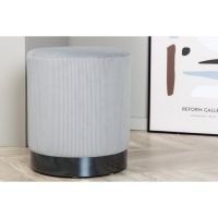 Svea Cleo poef - rib - grijs