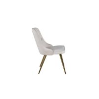 Zelano eetkamerstoel - gouden poot - velvet - beige