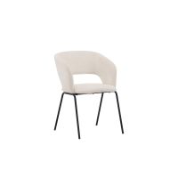 Pirlo eetkamerstoel - linnen - wit