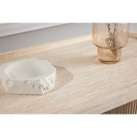 Bjørn ovale salontafel - 120 x 60 cm - travertinlook