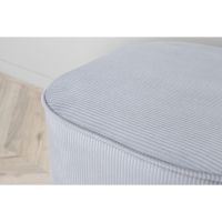 Arlo poef - rib - grijs