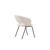 Pirlo eetkamerstoel - linnen - wit