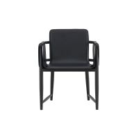 Svea Sanjay stoel - lederlook - zwart