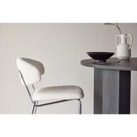 Svea Novak eetkamerstoel - boucle - wit