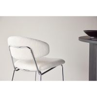 Svea Novak eetkamerstoel - boucle - wit