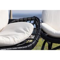 Hugo outdoor loungestoel - wicker - zwart
