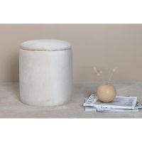 Svea Zara poef - velvet - beige