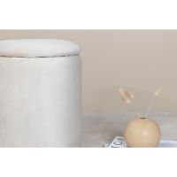 Svea Zara poef - velvet - beige