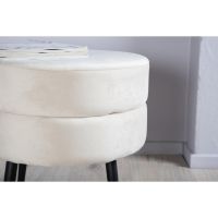 Svea Zane hocker - velvet - beige