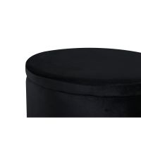 Svea Blaze poef - velvet - zwart