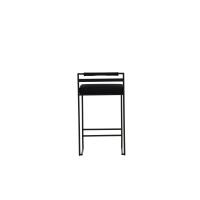 Svea Pano barkruk 66 cm - velvet - zwart