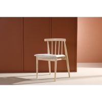 Ugo eetkamerstoel - rubberhout - whitewash