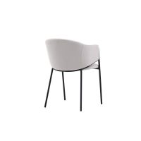 Svea Eveline eetkamerstoel - velvet - lichtgrijs