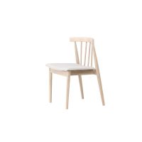 Ugo eetkamerstoel - rubberhout - whitewash