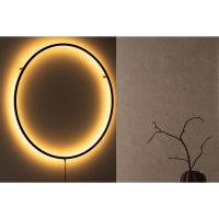 Mira ronde wandlamp - ø 100 cm - zwart