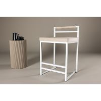 Svea Pano barkruk 58 cm - velvet - beige