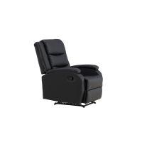 Svea Pino verstelbare fauteuil - lederlook - zwart