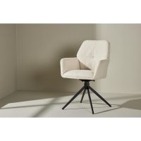 Svea Lucetta eetkamerstoel - boucle - wit