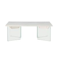 Donata rechthoekige bijzettafel - 80 x 120 cm - glas