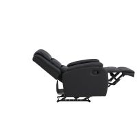 Svea Pino verstelbare fauteuil - lederlook - zwart