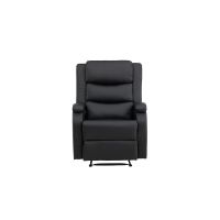 Svea Pino verstelbare fauteuil - lederlook - zwart